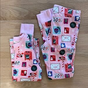 Old Navy Pink Holiday Kids Pajama Set